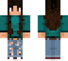 jade hoodie, brown hair, ripped jeans, convos