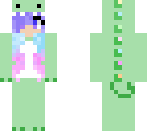 pickle the dinosaur edit pink blue purple hair