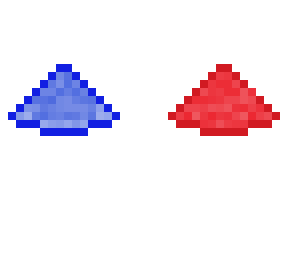 red stone and blue stone dust