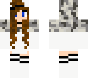 white and camo, brown hair and blue eye skin