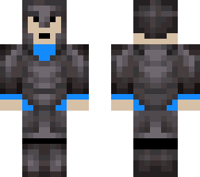 blue boi in netherite armor