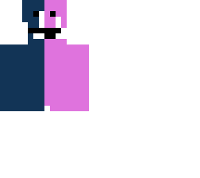 drippy blue and pink color on the head