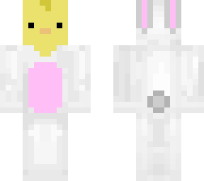 duck in a bunny onesie