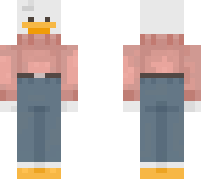 duck in pink sweater