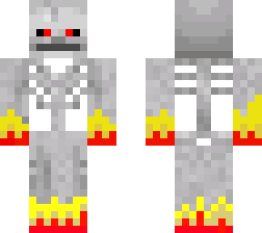 flaming skeleton