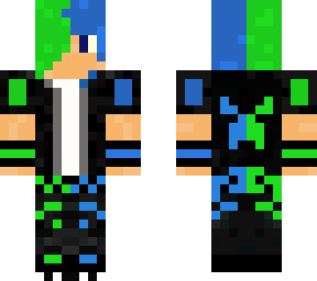green & blue boy