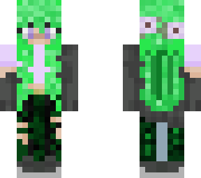 green haired girl