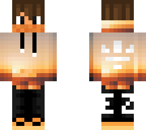 sunset boy with bruh on his head and ez on his legs