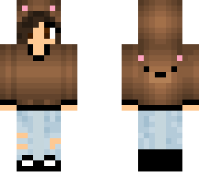 (edit of buffycupcak12's skin) girl in bear hoodie