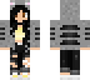 (fixed version) edit of lunarmooon's skin. pusheen hoodie girl