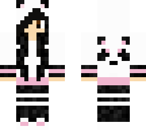 (fixed version 2.0) edit of darkthedev's skin. girl in pink panda hoodie