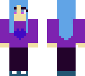 blue and purple gamer girl