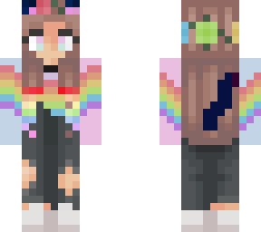 cat girl rainbow