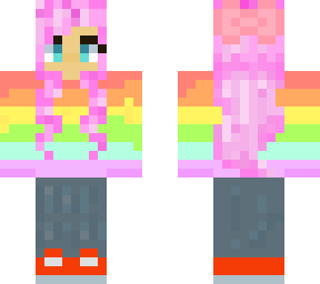 cute kawaii rainbow pride month girl!