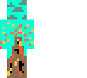 erupting volcanoe pixel art