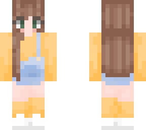 girl with yellow shirt and overalls