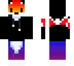 rainbow fox in hoodie with wings (no tail)