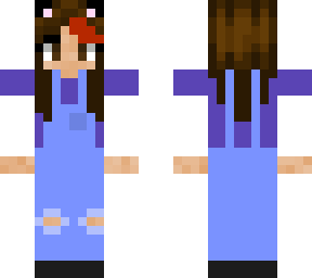 red streak of hair panda girl