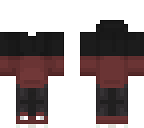 split red and black sweater