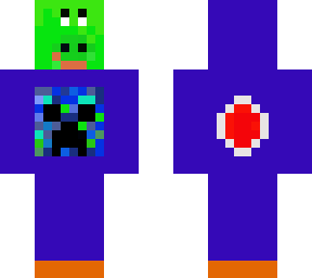 *update* yoshi in a blue hoodie w/ blue/green creeper face