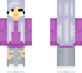 blue hair elf girl w/faded purple headache hat