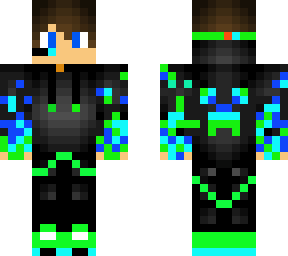 gamer boy green fire