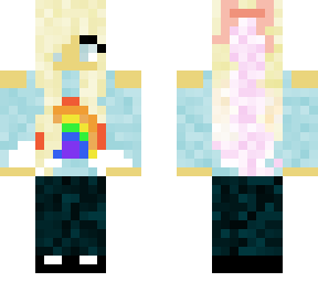 girl wearing rainbow shirt