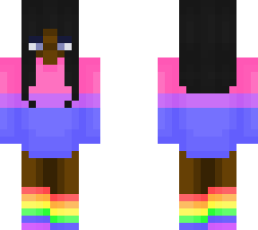 girl with bi flag hoodie