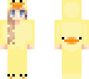 girl with duck onesie