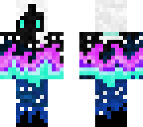 northern lights & galaxy girl skin