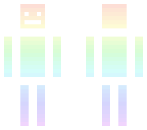 pastel rainbow with white outline + face