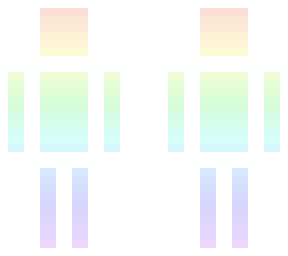 pastel rainbow with white outline
