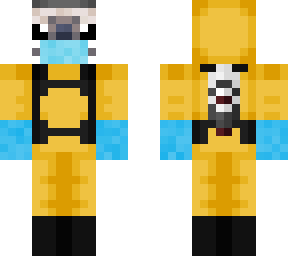 pug hazmat suit with face mask and gloves