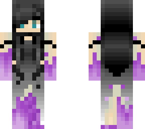 purple fire and crystals