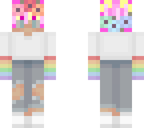 rainbow pink hair boy