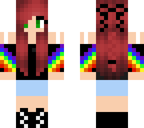 red hair girl with pride flag