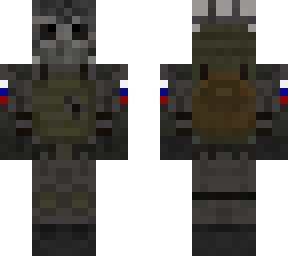 rus soldierw with gas mask