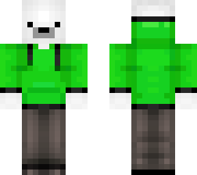 seal in green hoodie