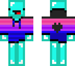 skeppy wearing a bi themed hoodie