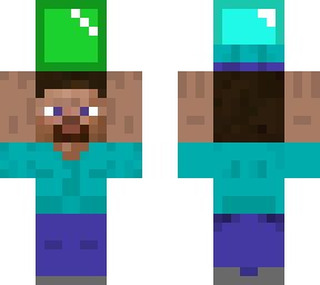 steve holding emeralds
