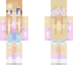 blonde girl with flower crown