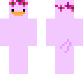 duck with flower crown