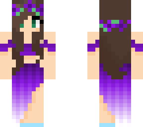 female purple dress