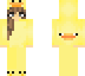 girl with a duck outfit