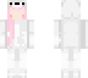 kawaii polar bear onesie girl with pink hair v3 (fixed)