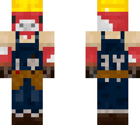 mushroom cow as construction worker