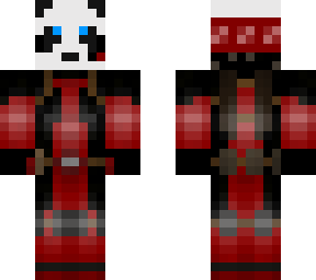 panda deadpool with hood and headset