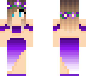 purple dressed girl
