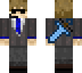 under cover spy w/ sword om back