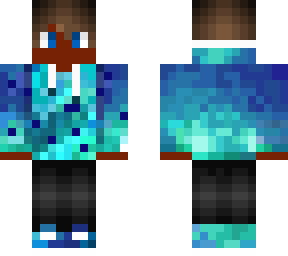 black hoodie blue-green/tracer